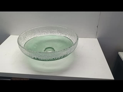 Bacias de recipientes de vidro de acabamento liso com localização de drenagem central