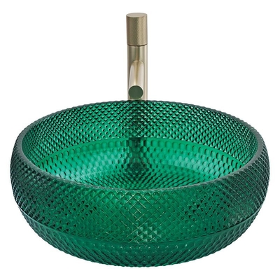 A embarcação de vidro montada bancada afunda Crystal Bathroom Wash Wash Basin