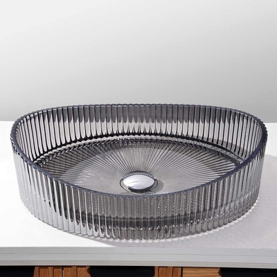 Modern Ingot Glass Wash Bowl Construído com processo de produção de fundição por impressão