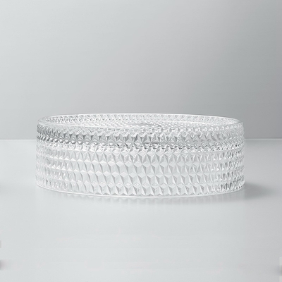 a mão do tampo da mesa de 12mm lava a bacia 15,5 avança a bacia transparente de Crystal Round Bathroom Sink Basin