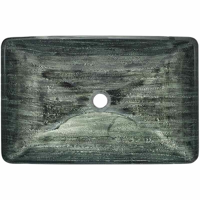 bacias de lavagem do banheiro de 12mm bacia de vidro do dissipador de Art Retangular Tempered de 16,5 polegadas