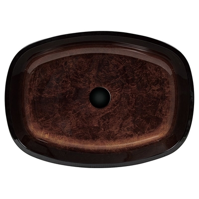 Bancada retangular Brown Russet da bacia de lavagem da mão do vintage do projeto moderno grande