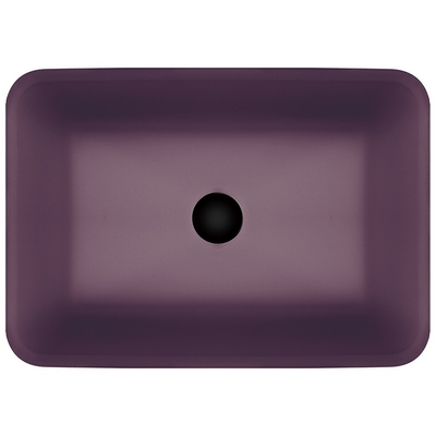 Dissipador retangular Matt Purple Glass Countertop ácido do banheiro da embarcação