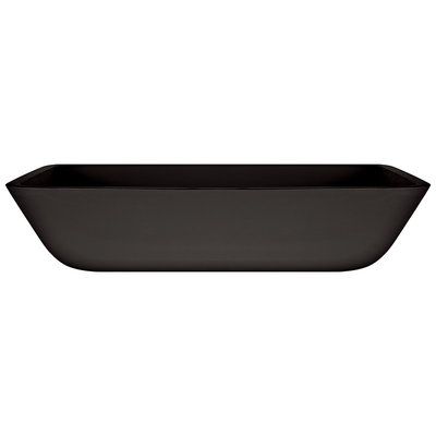 Bacia superior contrária do preto ácido do cinza 20inch de Matt Tempered Glass Sink Dark retangular