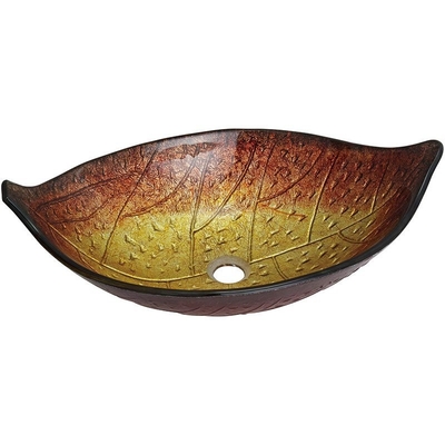 a folha do dissipador 180mm do banheiro do clássico de 12mm dá forma ao cobre oval do ouro da bacia de lavagem do tampo da mesa da forma