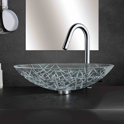 Dissipador oval da embarcação do Super Clear o grande moderou L51 de vidro 5*W360 * H140mm