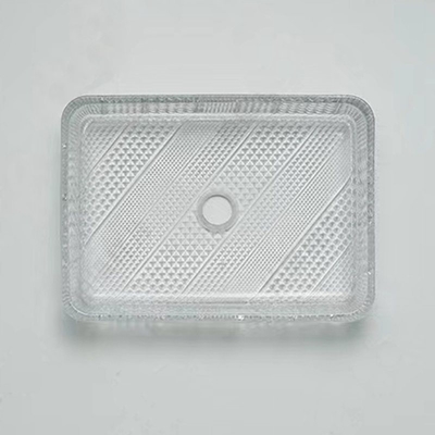 Polegada de vidro retangular Crystal Clear do tampo da mesa 12 da bacia de lavagem