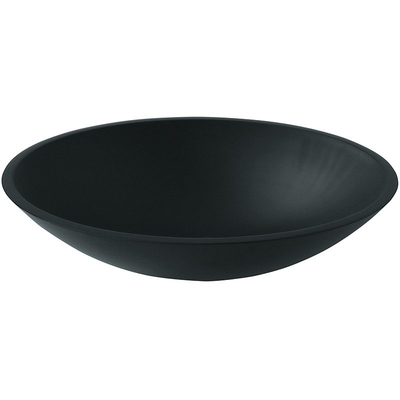 O dissipador redondo preto dado forma oval da embarcação coloriu o vidro moderado Matt Countertop ácido
