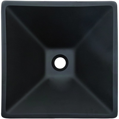142mm Matt Black Basin Square Funnel ácido dão forma ao banheiro moderado