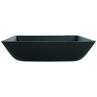 O banheiro Matt Black Basin Square Vessel afunda o vidro moderado 400mm
