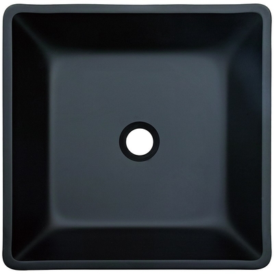 O banheiro Matt Black Basin Square Vessel afunda o vidro moderado 400mm
