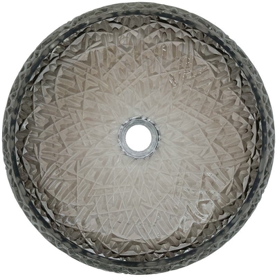 O dissipador decorativo cromado do banheiro rola forma da bola em volta do dissipador de vidro de prata da embarcação