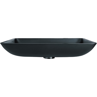 Dissipador de vidro moderado da embarcação de Matt Bathroom Wash Basins Black círculo ácido