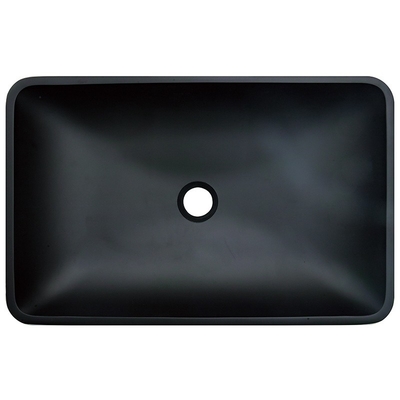 Dissipador de vidro moderado da embarcação de Matt Bathroom Wash Basins Black círculo ácido