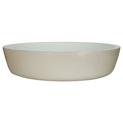 do comprimento de vidro da bacia 420mm da bacia da altura de 110mm dissipador branco redondo Textured da embarcação