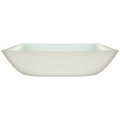 As bacias de lavagem do banheiro do Super Clear moderaram a bacia quadrada sem emenda branca de vidro do dissipador