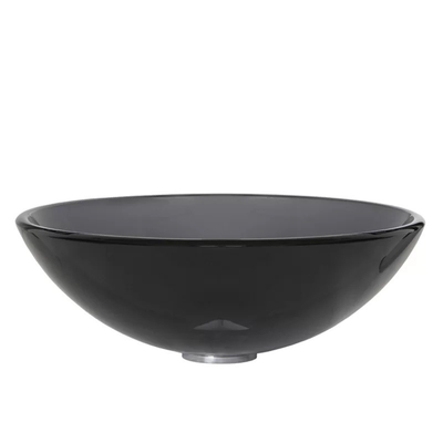 Vidro moderado feito a mão circular Gray Vessel Bathroom Sink da bacia de lavagem da bancada