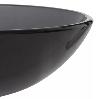 Vidro moderado feito a mão circular Gray Vessel Bathroom Sink da bacia de lavagem da bancada