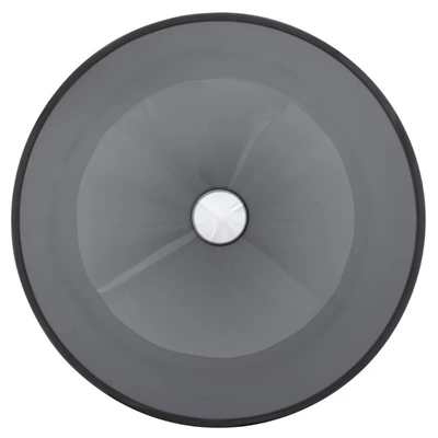Vidro moderado feito a mão circular Gray Vessel Bathroom Sink da bacia de lavagem da bancada