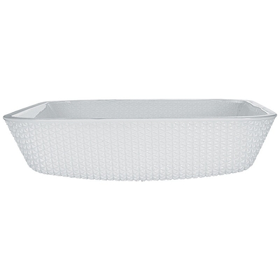 a vaidade da bancada de 12mm afunda o branco resistente de Crystal Square Vessel Bathroom Scratch