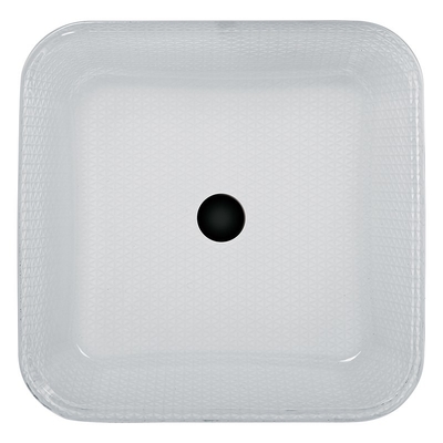 a vaidade da bancada de 12mm afunda o branco resistente de Crystal Square Vessel Bathroom Scratch