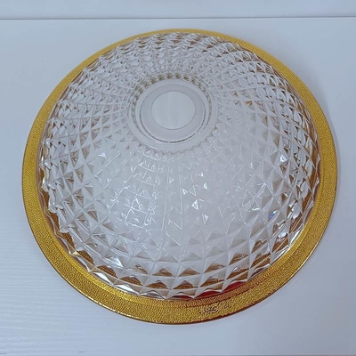 Bacia de lavagem colorida 450mm da borda do ouro Diamond Deep Vessel Cone Shape elegante
