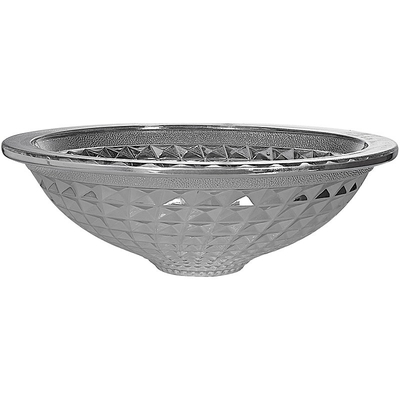 O funil de prata deu forma aos dissipadores de vidro da embarcação de Crystal Wash Basins Chromed Etched