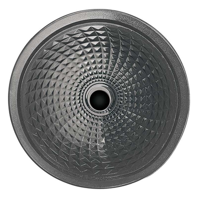 O banheiro feito a mão circular de Crystal Wash Basins Vessel Glass converge o cinza dado forma do fumo