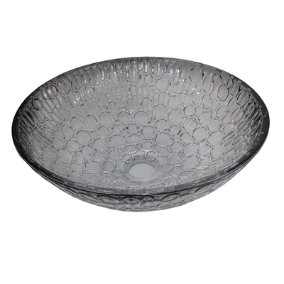 Embarcação de vidro moderna moderna de Crystal Wash Basins Gradient Black