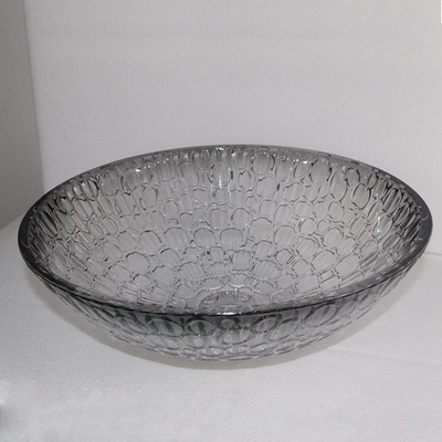 Embarcação de vidro moderna moderna de Crystal Wash Basins Gradient Black