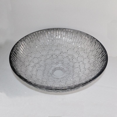 Embarcação de vidro moderna moderna de Crystal Wash Basins Gradient Black