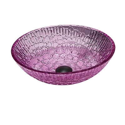 bacia da bacia do banheiro do roxo de 395mm Crystal Wash Basins Round 130mm