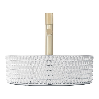 A bacia de lavagem de vidro Trace Silver Color Easy To do banheiro limpa