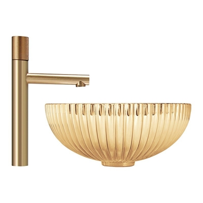Bacia oval da bacia do dissipador do banheiro da cor do ouro de Crystal Glass Vessel Basins In 24K da forma