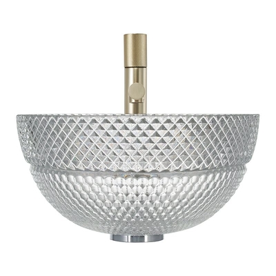 Dissipadores Calathiform da bancada do banheiro de Crystal Clear Glass Vessel Basins