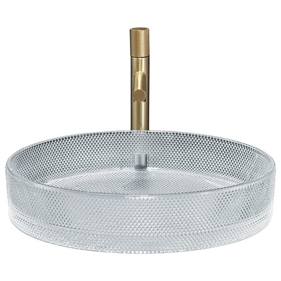 A bancada resistente de Crystal Clear Glass Vessel Basins do risco montou