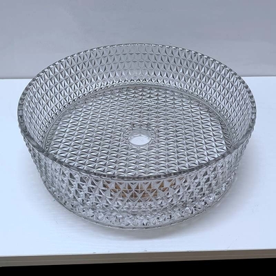 Luz italiana Gray Color Countertop de Crystal Glass Vessel Basins Transparent do projeto