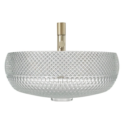 Dissipador claro transparente da lavagem da vaidade de Crystal Glass Vessel Sinks Bathroom acima do contador
