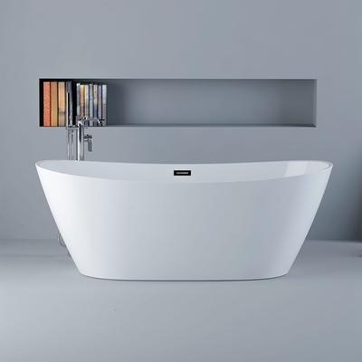 Banheira moderna de acrílico de forma oval fresca brilhante