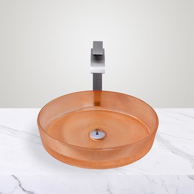 Banheiros de vidro laranja transparente de espessura de 12 mm para banheiros modernos