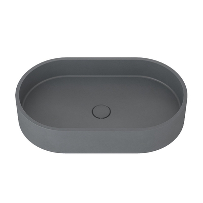 Bacia de lavagem de concreto de forma oval para desempenho duradouro Cor cinzas azuis