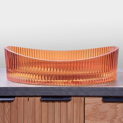 Vidro de cristal montado na parede Lavar bacia de vinho tinto Cor 500*370*140mm Tamanho
