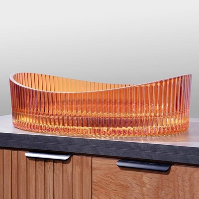 Vidro de cristal montado na parede Lavar bacia de vinho tinto Cor 500*370*140mm Tamanho
