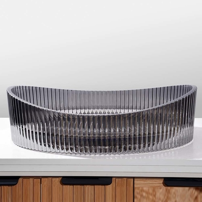 Modern Ingot Glass Wash Bowl Construído com processo de produção de fundição por impressão