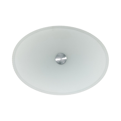 45 mm buraco de drenagem vidro temperado lavabo forma oval para banheiros sofisticados