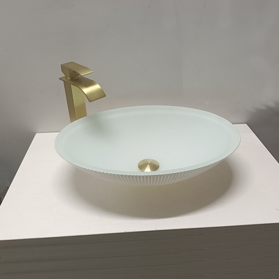 Moderno vidro superior lava-louças Design elegante resistente a arranhões superfície