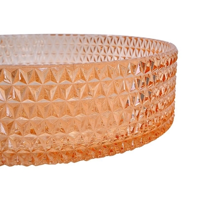 Dissipador de Diamond Round Wash Hand Basin Amber Color Glass Bowl Bathroom