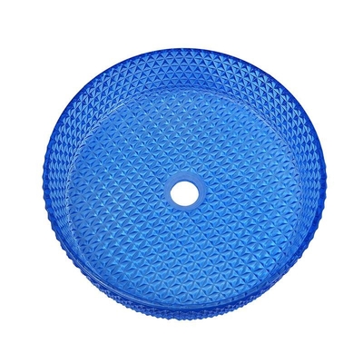 Em volta do tipo cor azul Crystal Diamond do vidro da bacia de lavagem do banheiro de 120mm