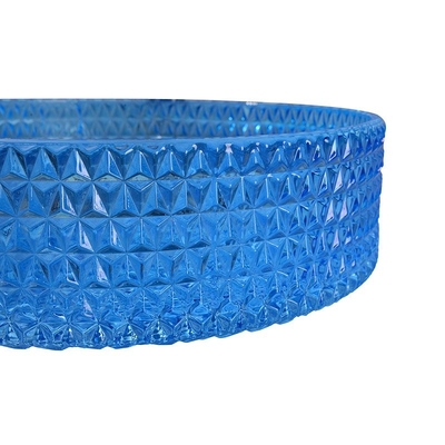 Em volta do tipo cor azul Crystal Diamond do vidro da bacia de lavagem do banheiro de 120mm