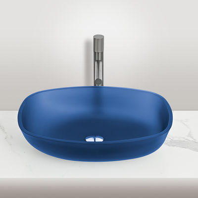 Forma de melão de inverno Matt Vaso preto Bacia de vaidade sem transbordamento sem furo de torneira Furo único